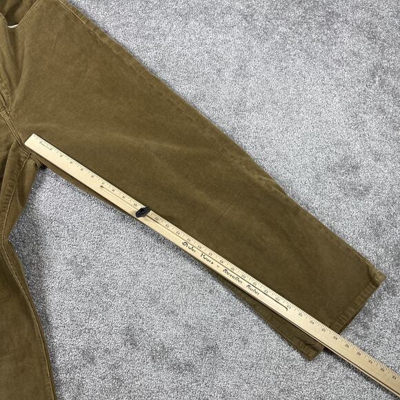 Levis Corduroy Pants Womens 32 x 28 Ribcage Straight Ankle Tan Brown - Picture 10 of 13